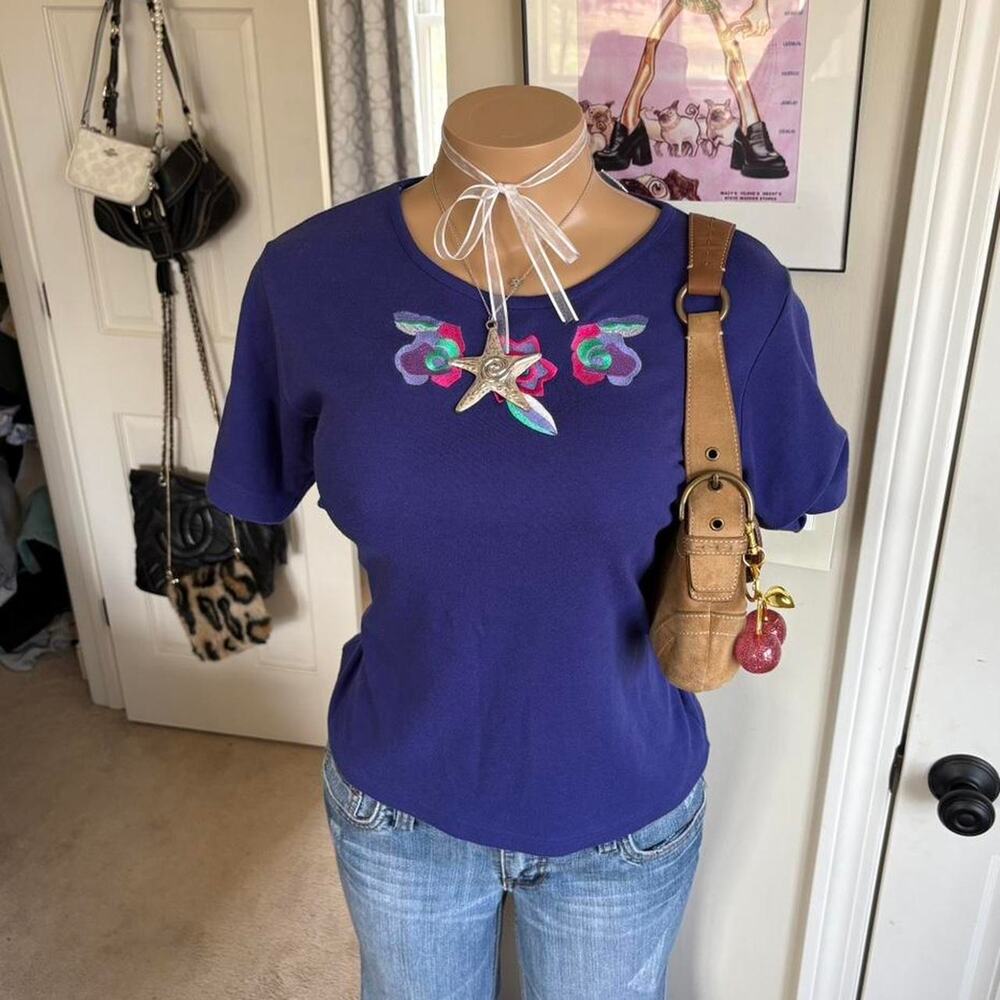 Y2k 2000s‎ fairy whimsy purple t shirt